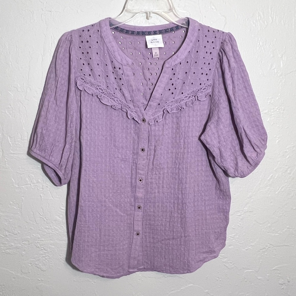 Knox Rose Purple Button Down Shirt